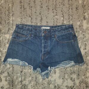 Free People Button Fly Women Jean 26 with Raw Hem